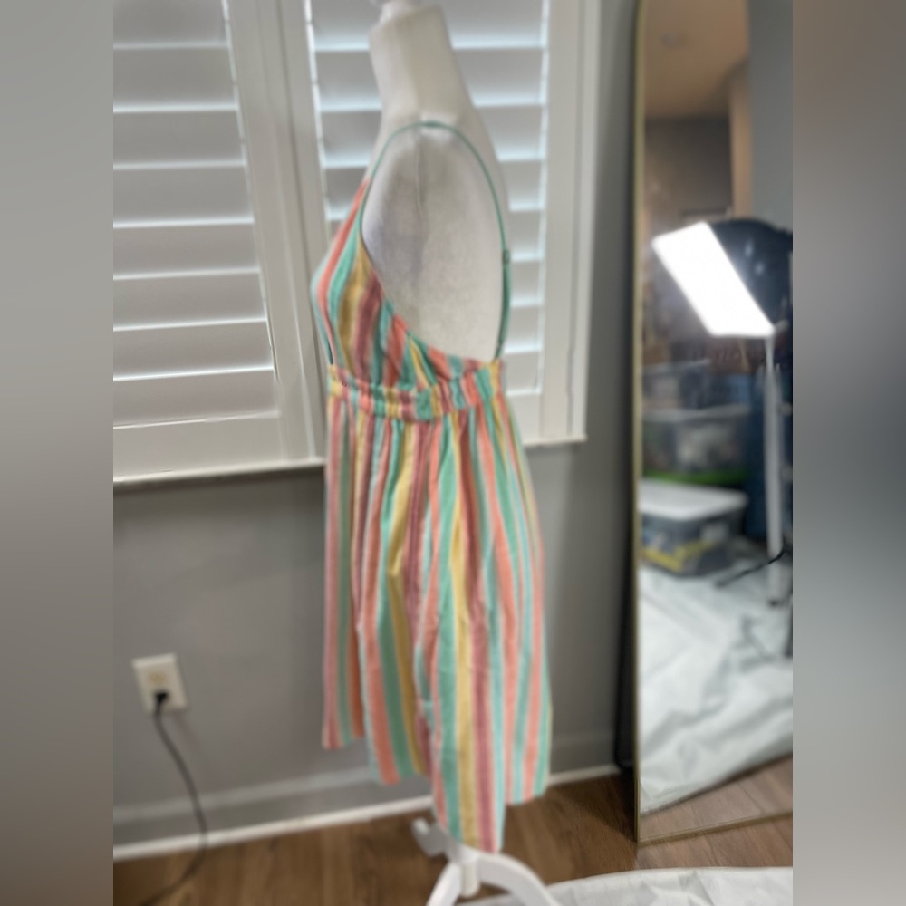 O’Neill Kenzie Striped Summer Sun Dress Women’s Size M Coastal Beach Surfer Girl - Picture 2 of 16